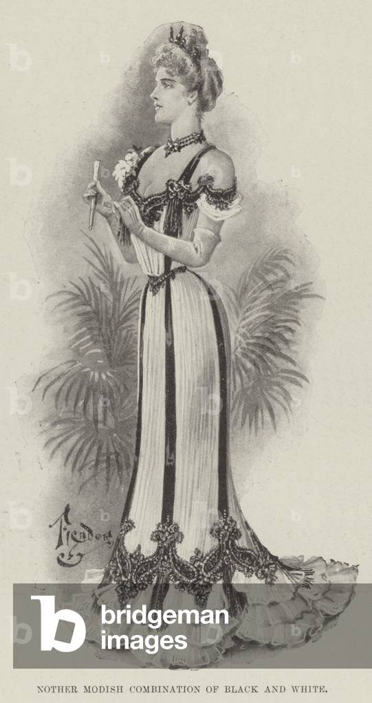 Modish Combination of Black and White (litho)