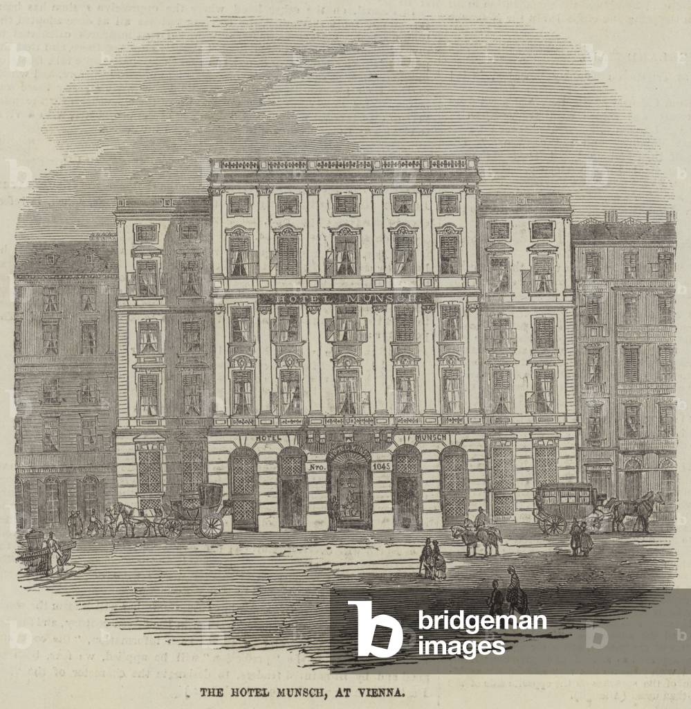 The Hotel Munsch, at Vienna (engraving)