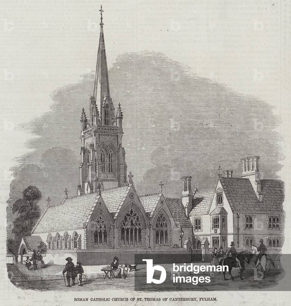 Roman Catholic Church of St Thomas of Canterbury, at Fulham (engraving)