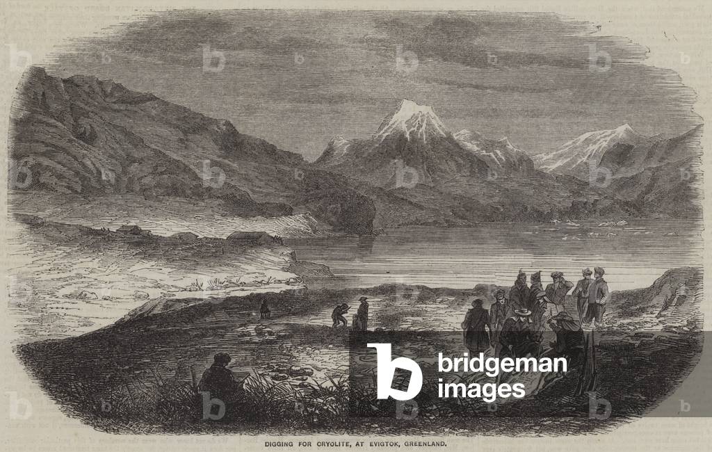 Digging for Cryolite, at Evigtok, Greenland (engraving)