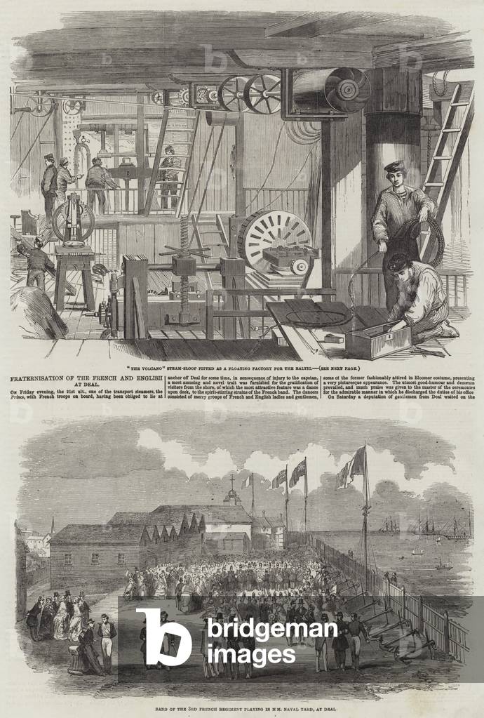 Fraternisation of the French and English at Deal (engraving)