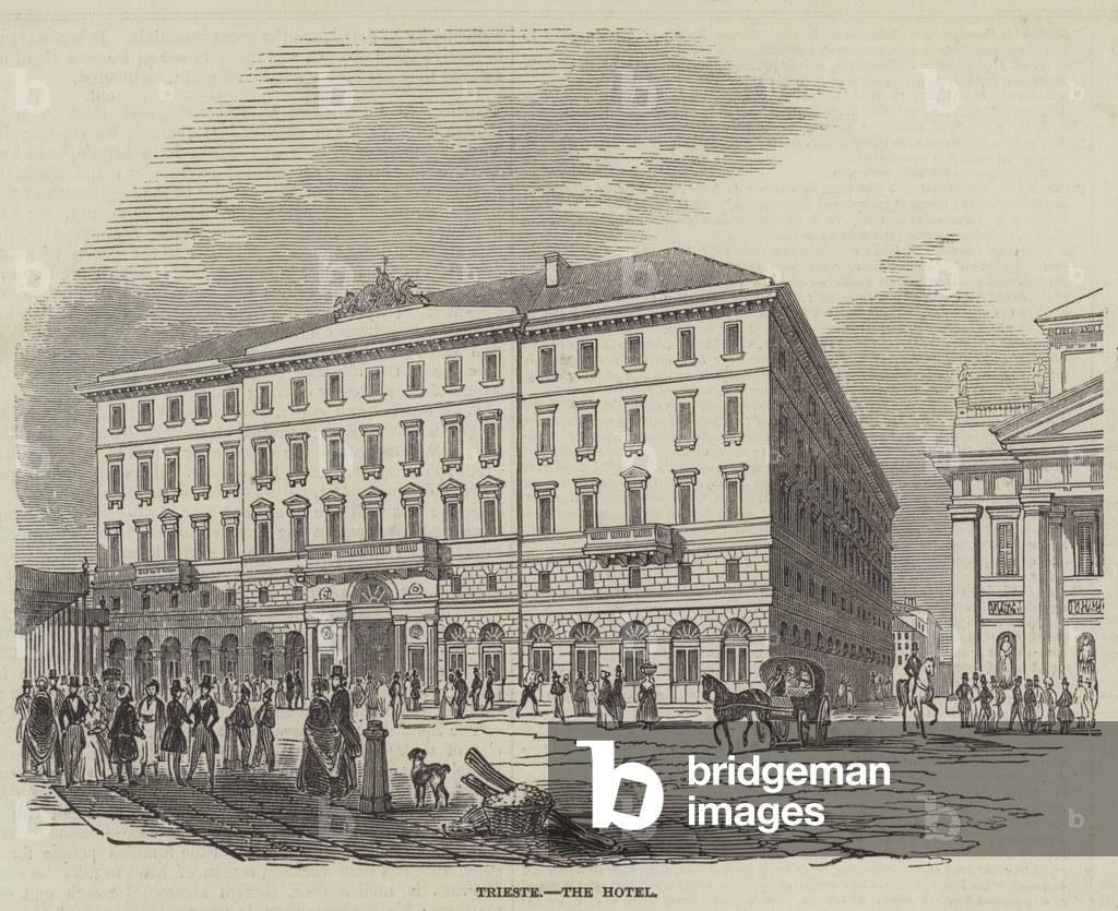Trieste, the Hotel (engraving)