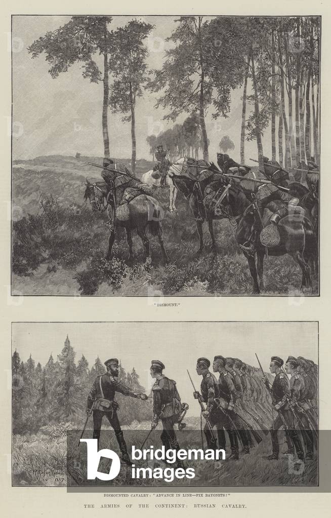 The Armies of the Continent, Russian Cavalry (engraving)