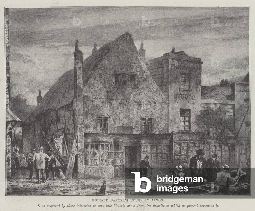 Richard Baxter's House at Acton (litho)