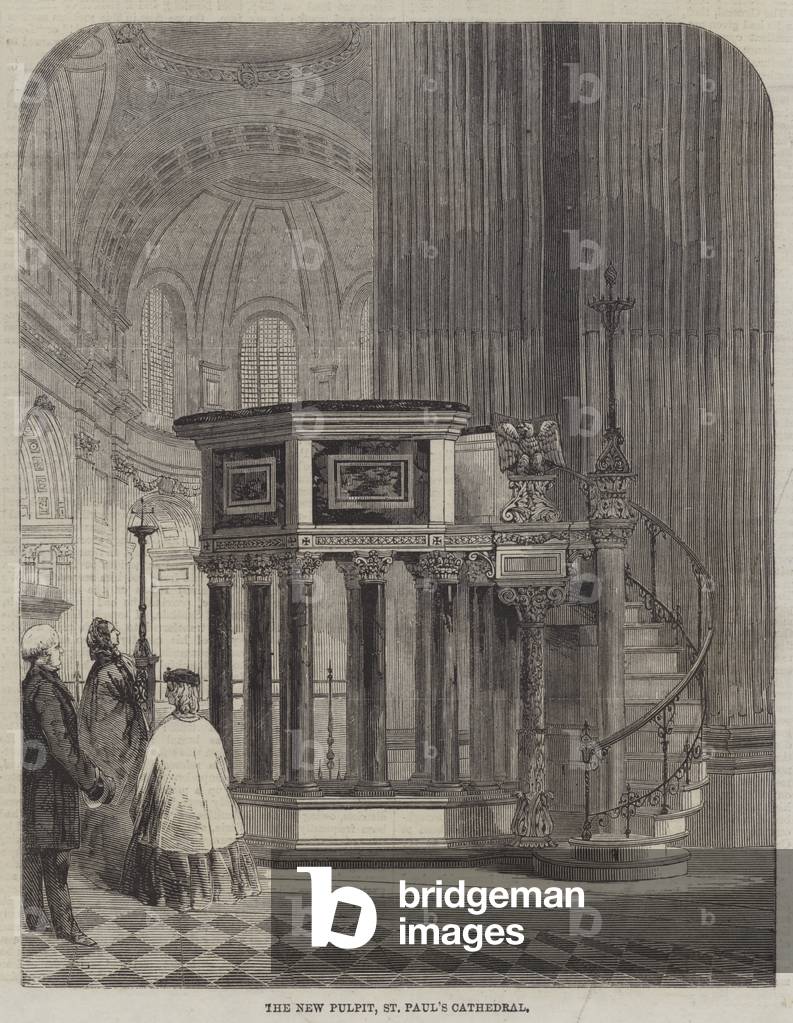 The New Pulpit, St Paul's Cathedral (engraving)