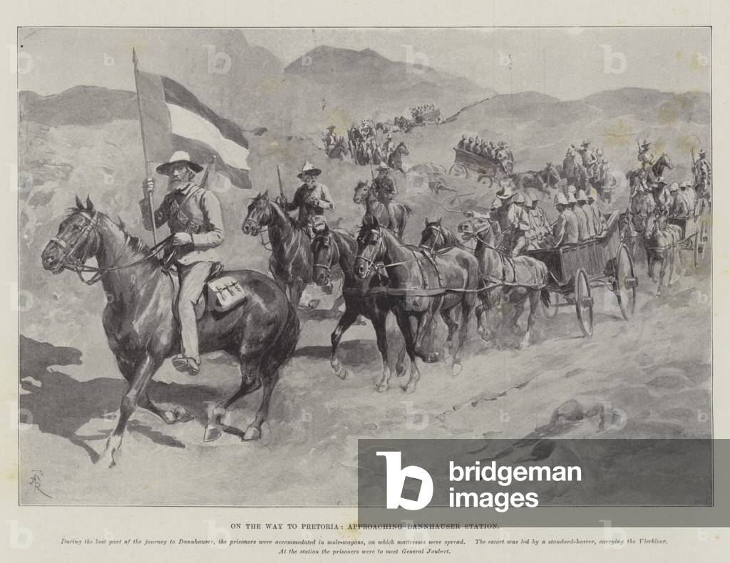 On the Way to Pretoria, approaching Dannhauser Station (litho)