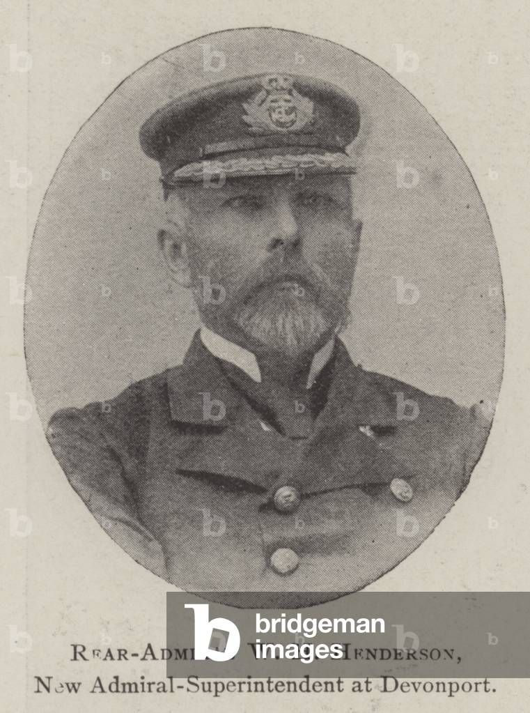 Rear-Admiral W H Henderson, New Admiral-Superintendent at Devonport (b/w photo)