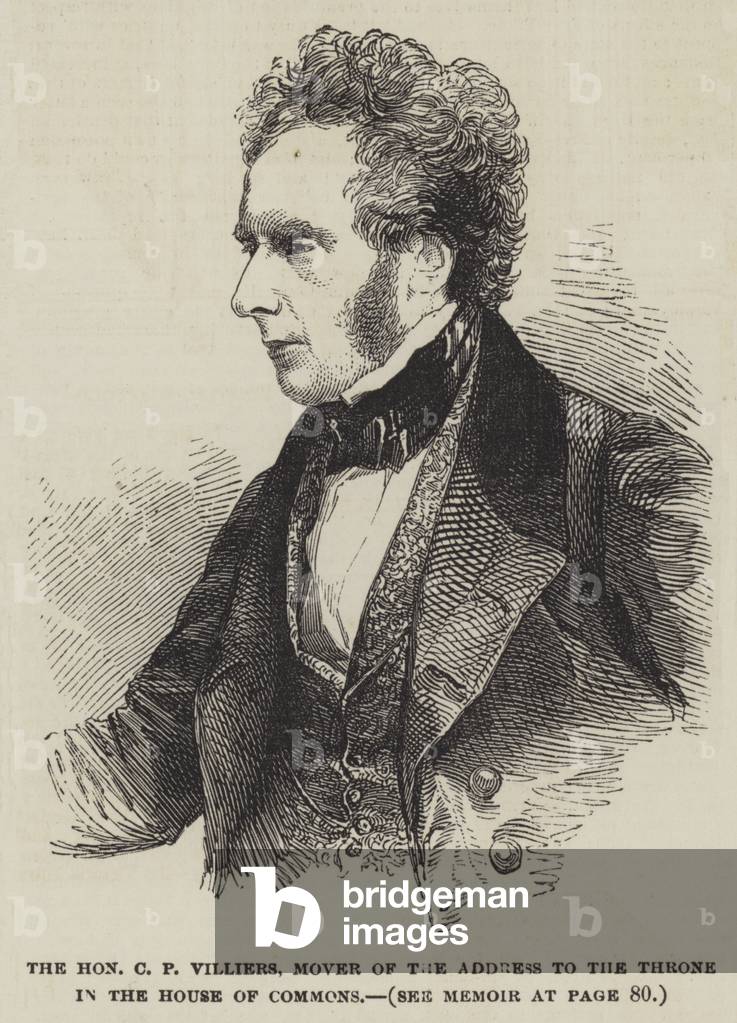 The Honourable C P Villiers, Mover of the Address to the Throne in the House of Commons (engraving)