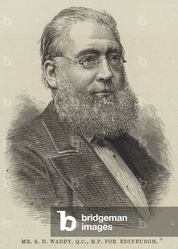 Mr S D Waddy, QC, MP for Edinburgh (engraving)
