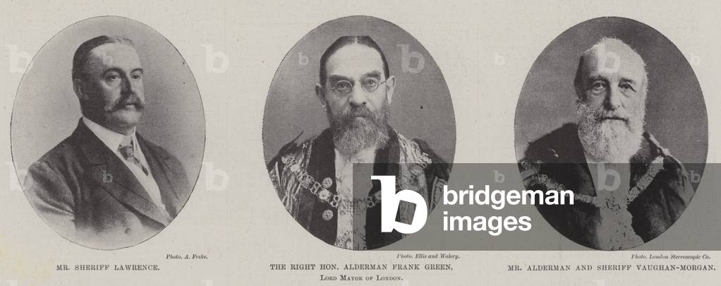 Lord Mayor and Sheriffs (b/w photo)