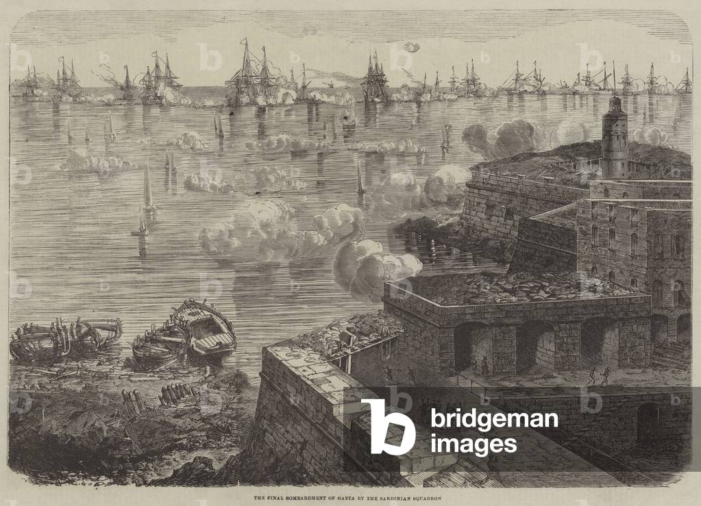 The Final Bombardment of Gaeta by the Sardinian Squadron (engraving)