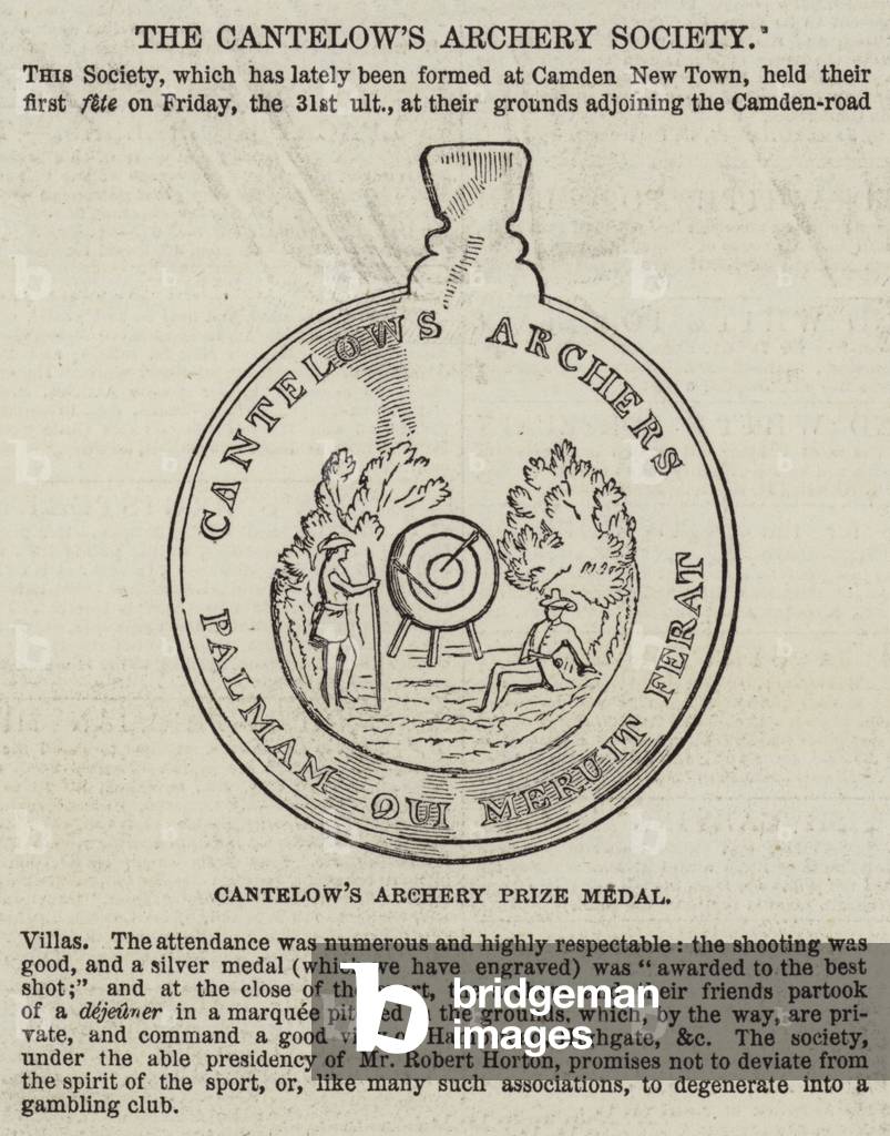 The Cantelow's Archery Society (engraving)