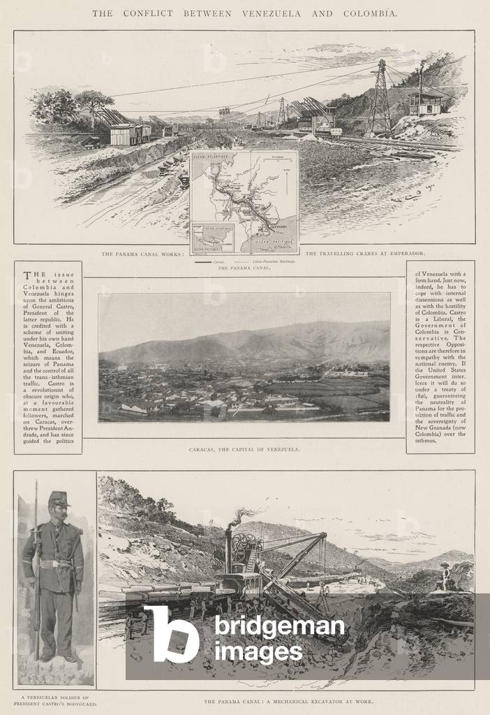 The Conflict between Venezuela and Colombia (engraving)