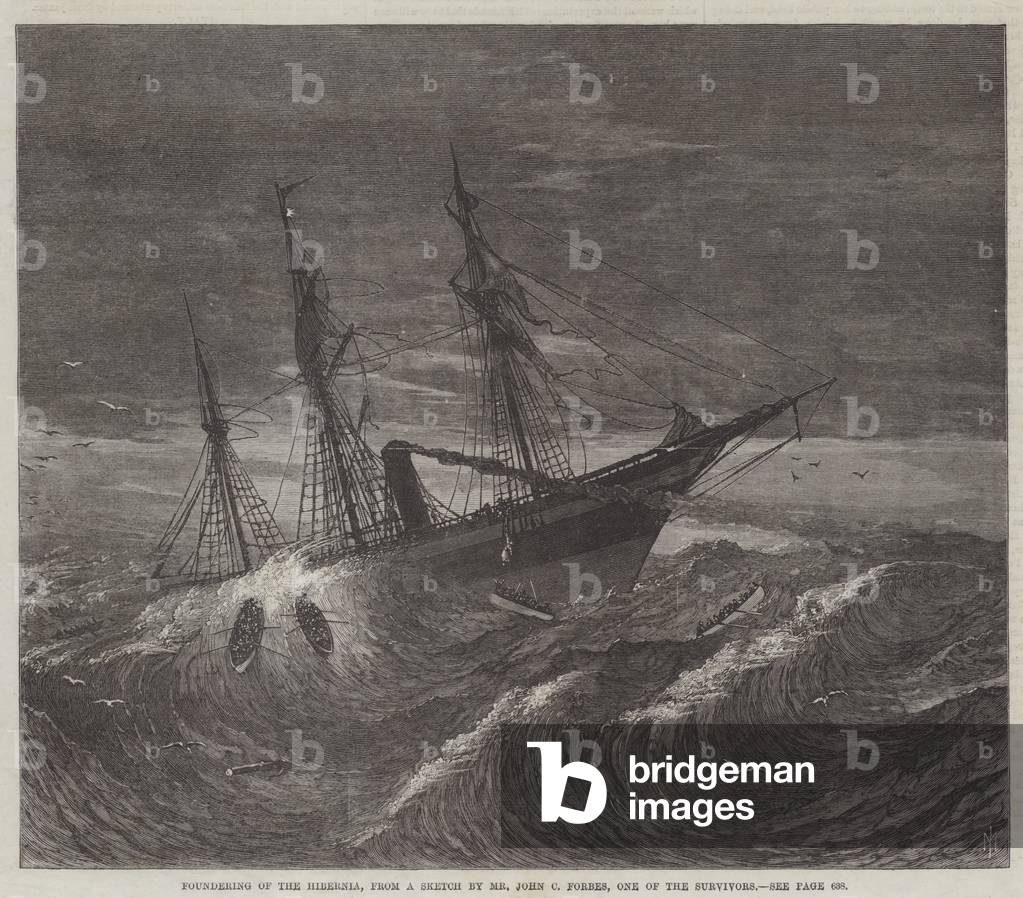 Foundering of the Hibernia (engraving)