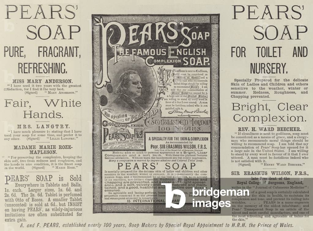 Advertisement, Pears' Soap (engraving)