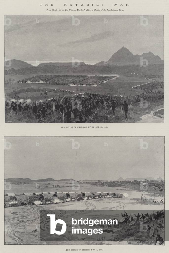 The Matabili War (litho)