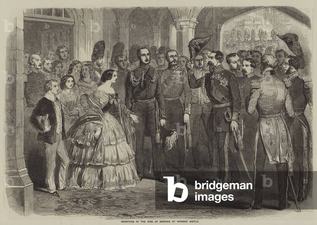Reception of the King of Sardinia at Windsor Castle (engraving)