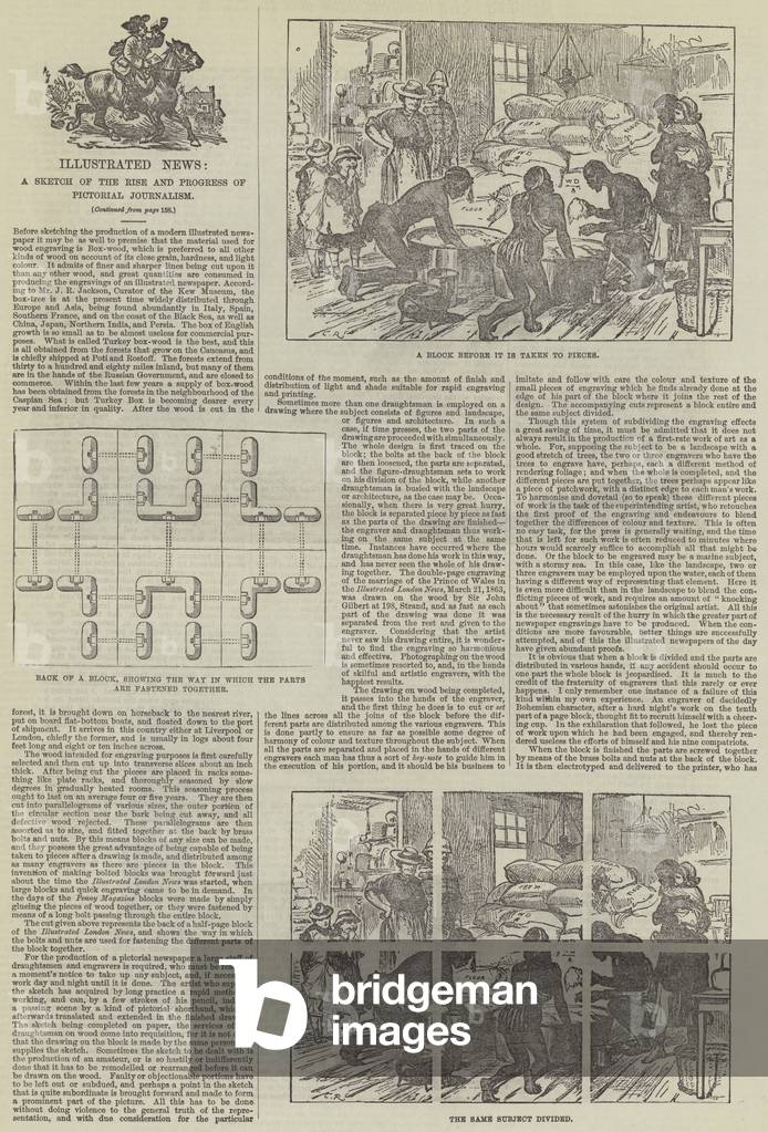 Illustrated News, a Sketch of the Rise and Progress of Pictorial Journalism (engraving)