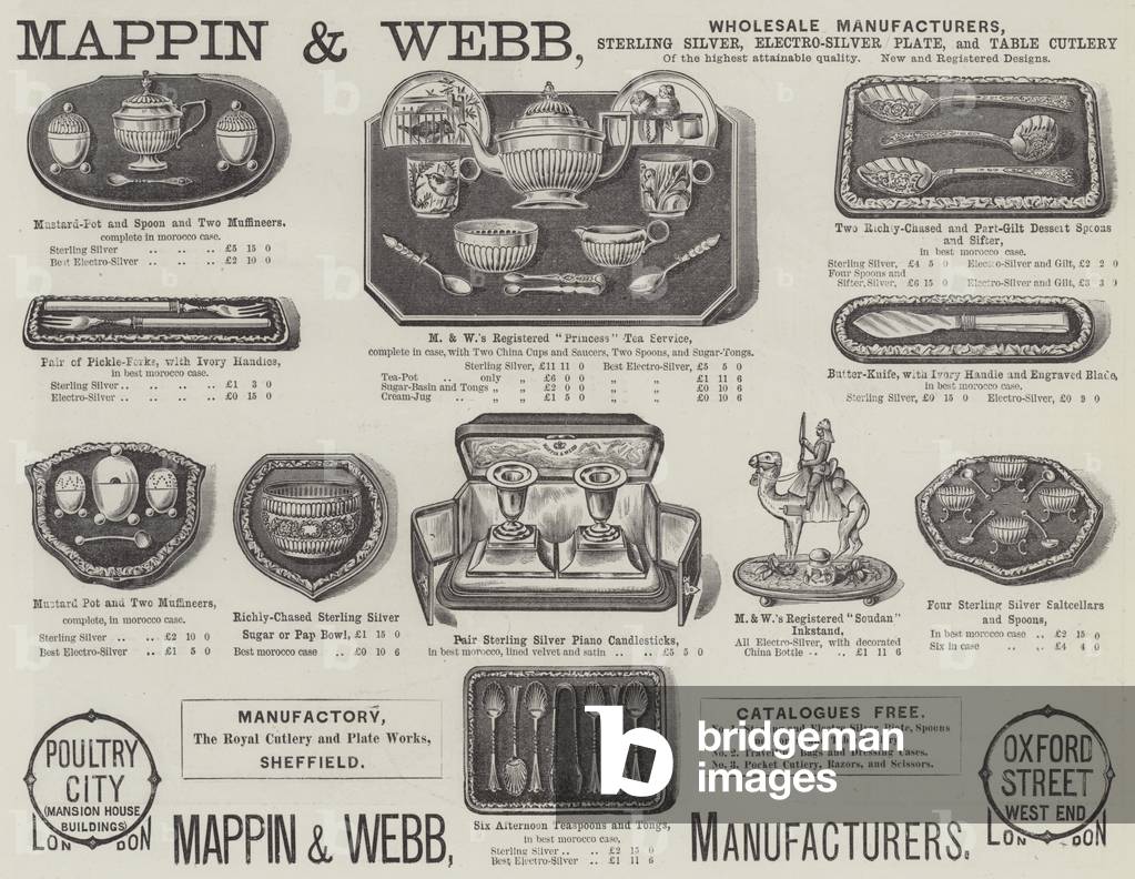 Advertisement, Mappin and Webb (engraving)