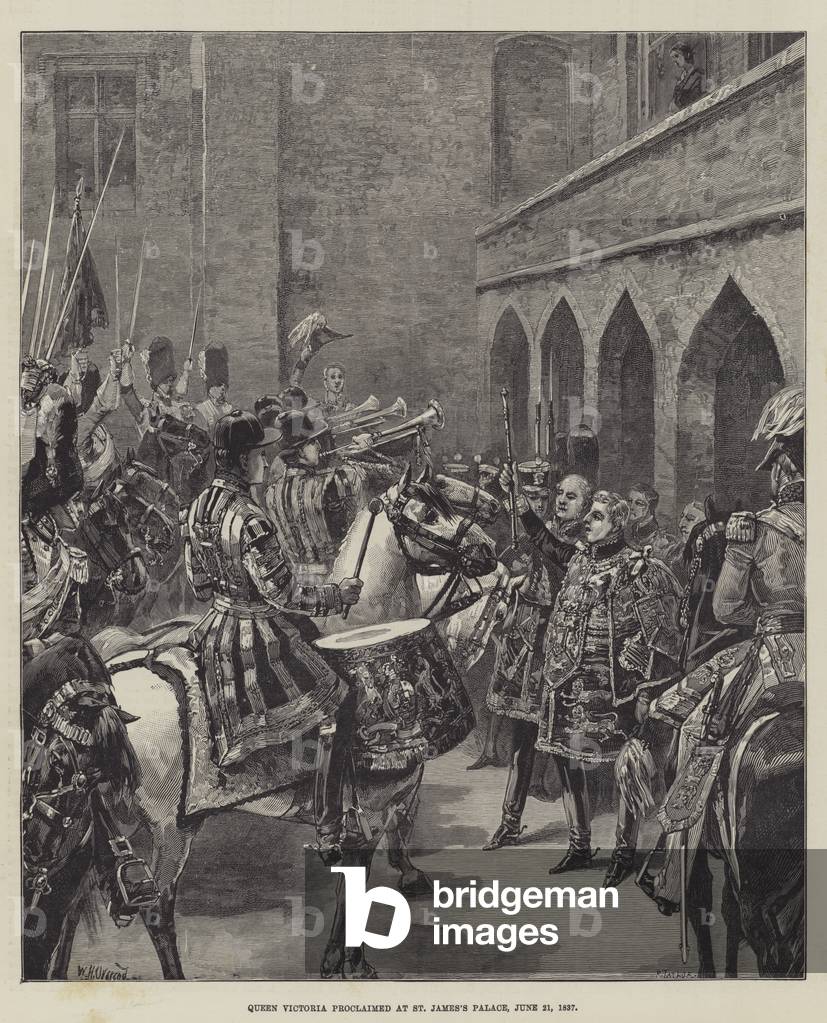 Queen Victoria proclaimed at St James's Palace, 21 June 1837 (engraving)
