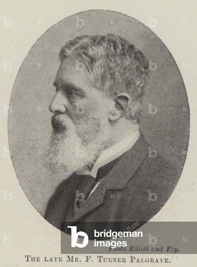 The late Mr F Turner Palgrave (b/w photo)