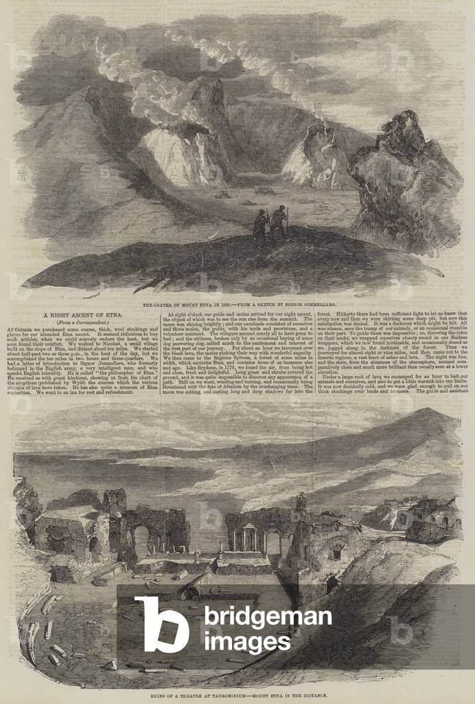 A Night Ascent of Etna (engraving)