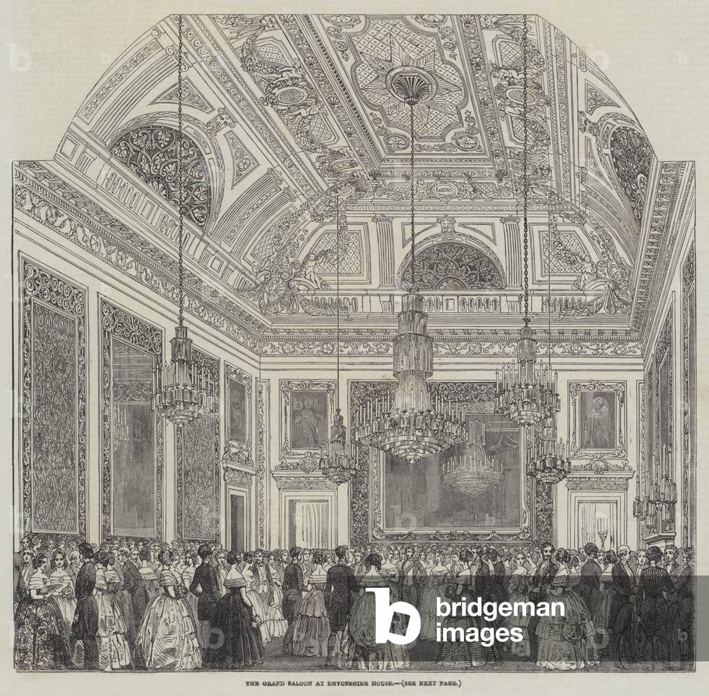 The Grand Saloon at Devonshire House (engraving)