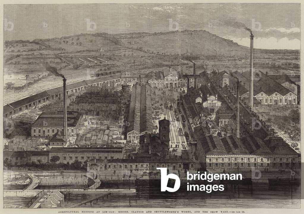 Agricultural Meeting at Lincoln, Messers Clayton and Shuttleworth's Works, and the Show Yard (engraving)