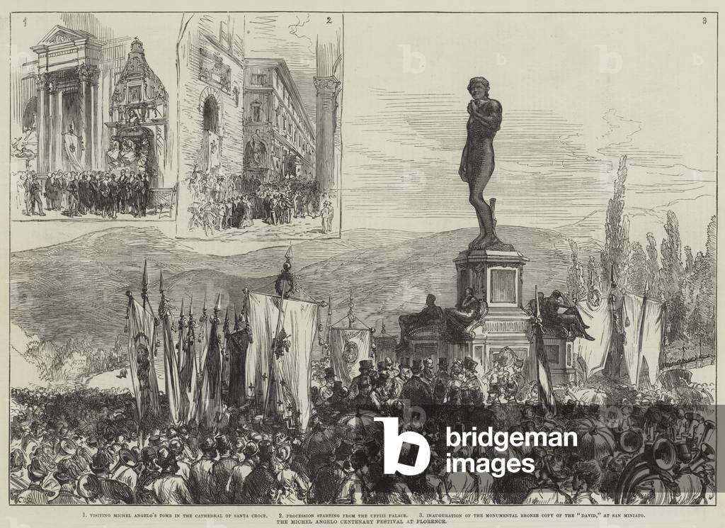 The Michel Angelo Centenary Festival at Florence (engraving)
