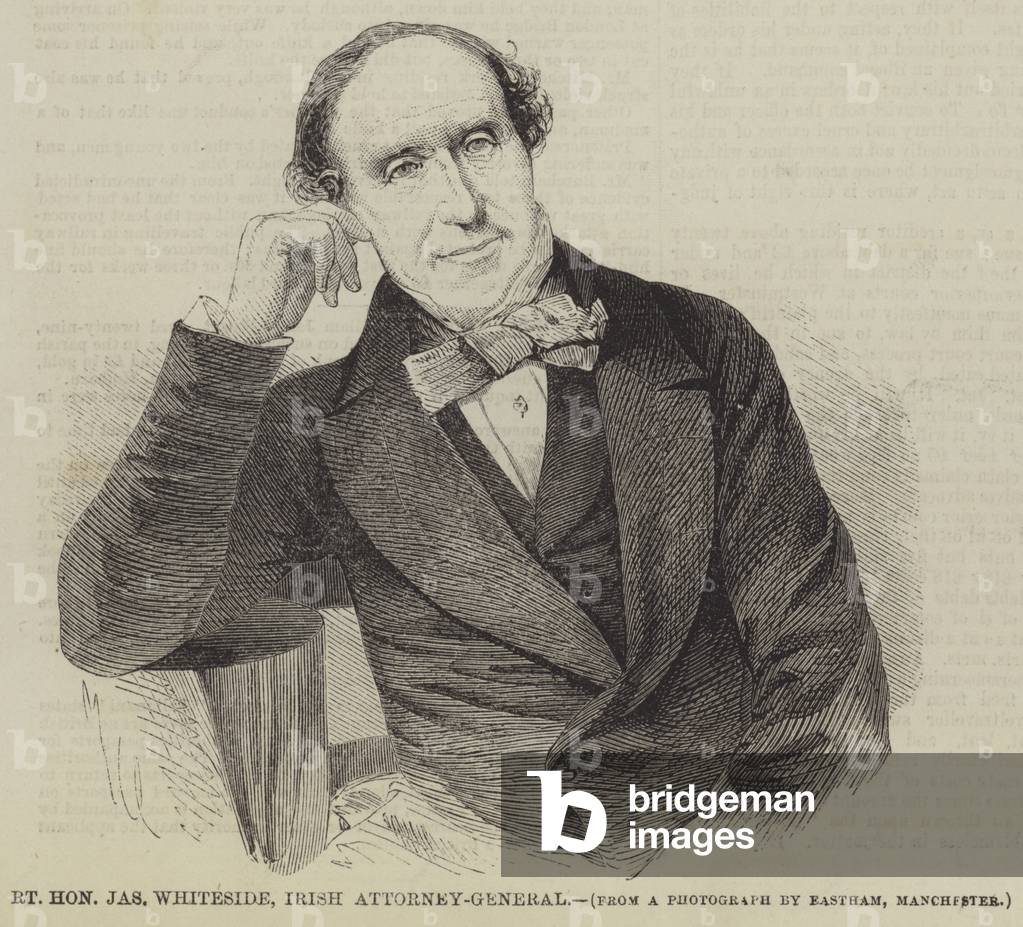 Right Honourable Jas Whiteside, Irish Attorney-General (engraving)