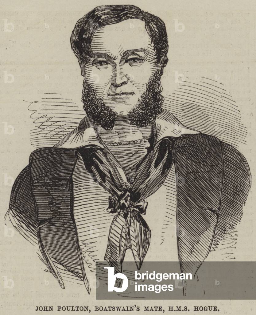 John Poulton, Boatswain's Mate, HMS Hogue (engraving)