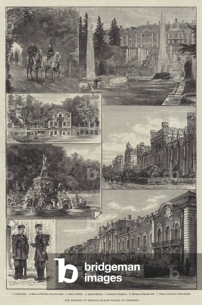 The Emperor of Russia's Marine Palace at Peterhof (engraving)