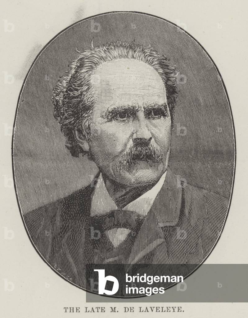 The late M de Laveleye (engraving)