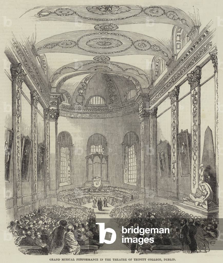 Grand Musical Performance in the Theatre of Trinity College, Dublin (engraving)