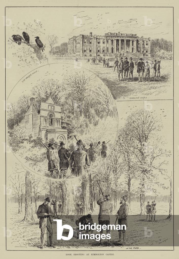 Rook Shooting at Kimbolton Castle (engraving)