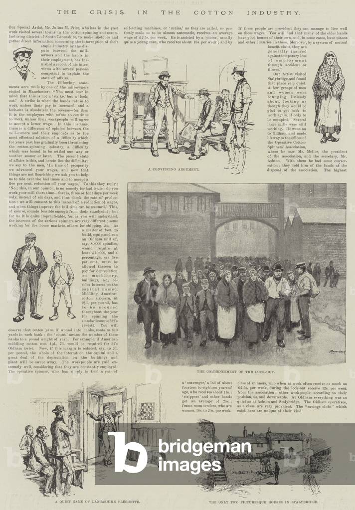 The Crisis in the Cotton Industry (engraving)