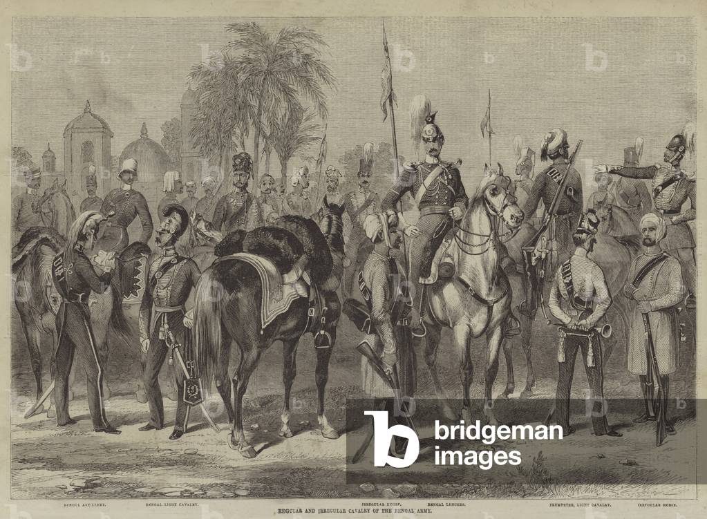 Regular and Irregular Cavalry of the Bengal Army (engraving)