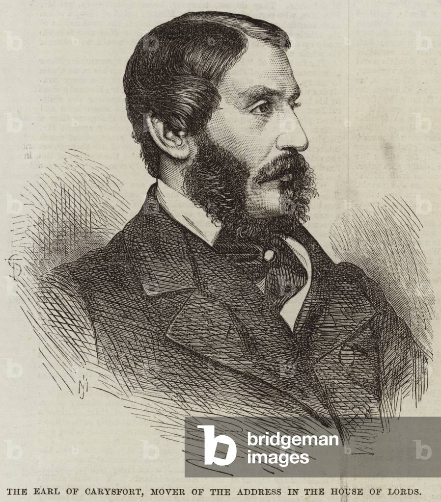 The Earl of Carysfort, Mover of the Address in the House of Lords (engraving)