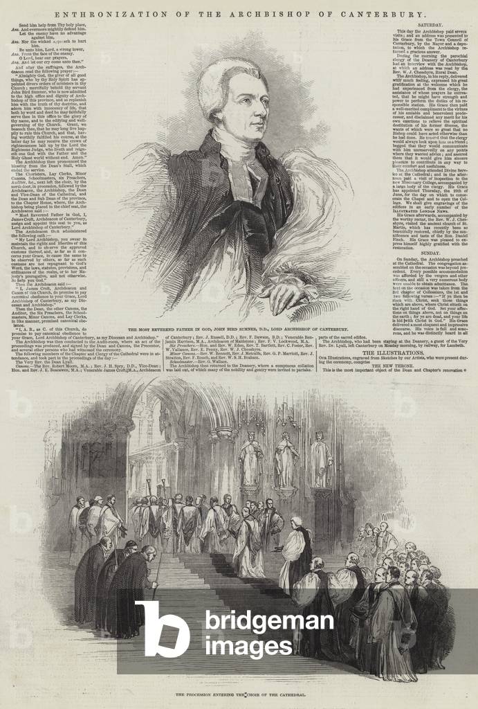 Enthronization of the Archbishop of Canterbury (engraving)