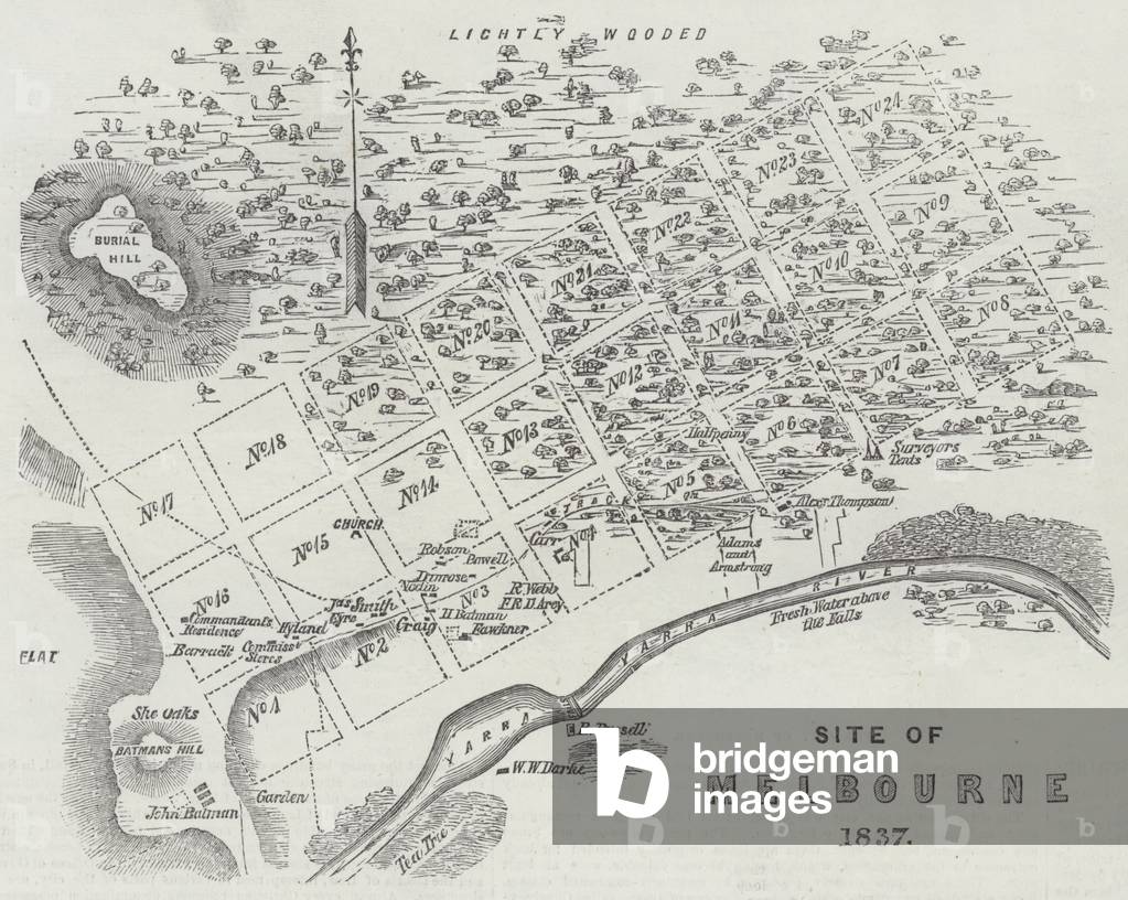 Site of Melbourne, 1837 (engraving)