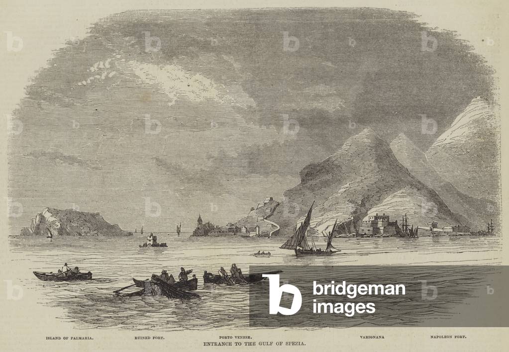 Entrance to the Gulf of Spezia (engraving)