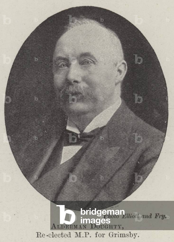 Alderman Doughty, Re-Elected MP for Grimsby (b/w photo)