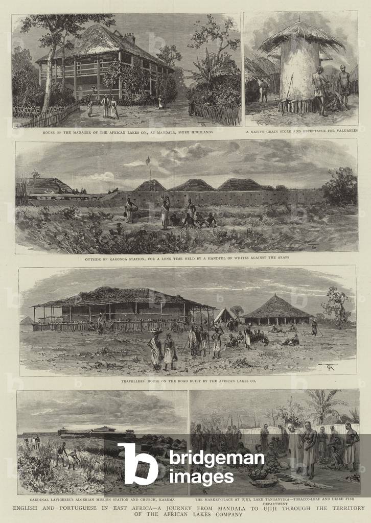 English and Portuguese in East Africa, a Journey from Mandala to Ujiji through the Territory of the African Lakes Company (engraving)