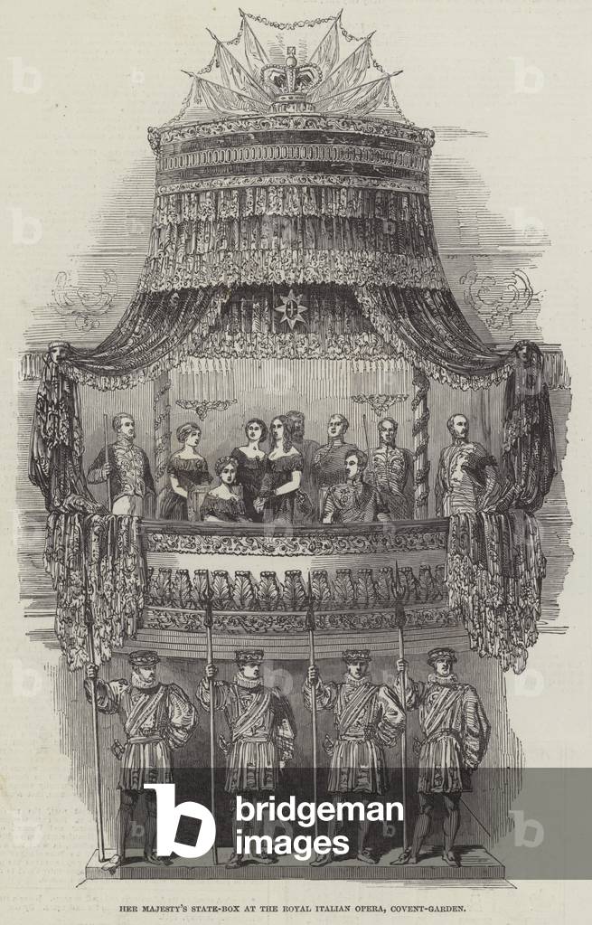 Her Majesty's State-Box at the Royal Italian Opera, Covent-Garden (engraving)