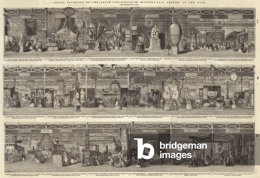 Grand Panorama of the Great Exhibition, North-East Portion of the Nave (engraving)