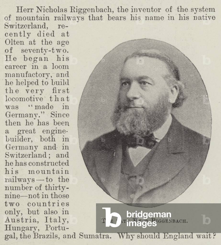 The late Herr Riggenbach (b/w photo)