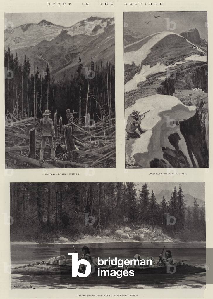 Sport in the Selkirks (litho)