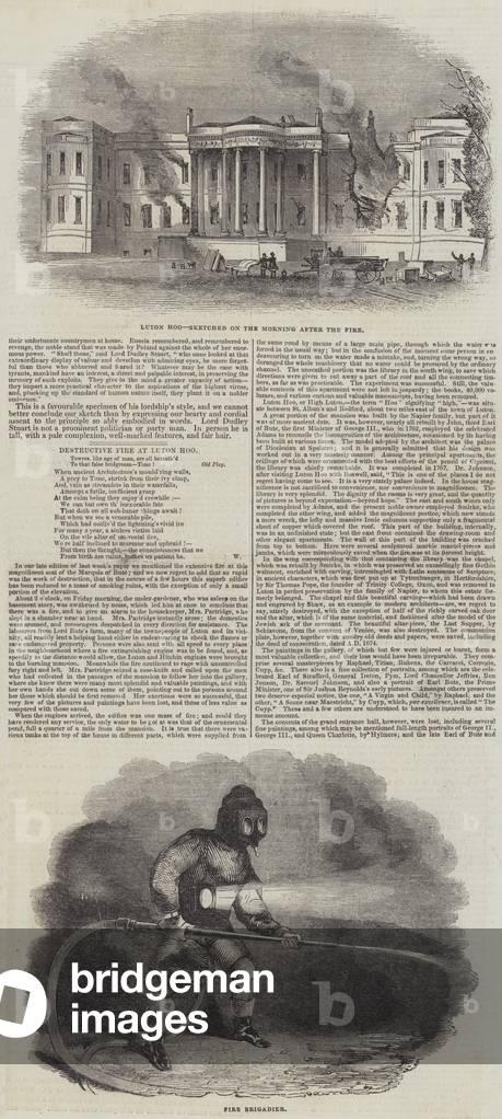 Destructive Fire at Luton Hoo (engraving)