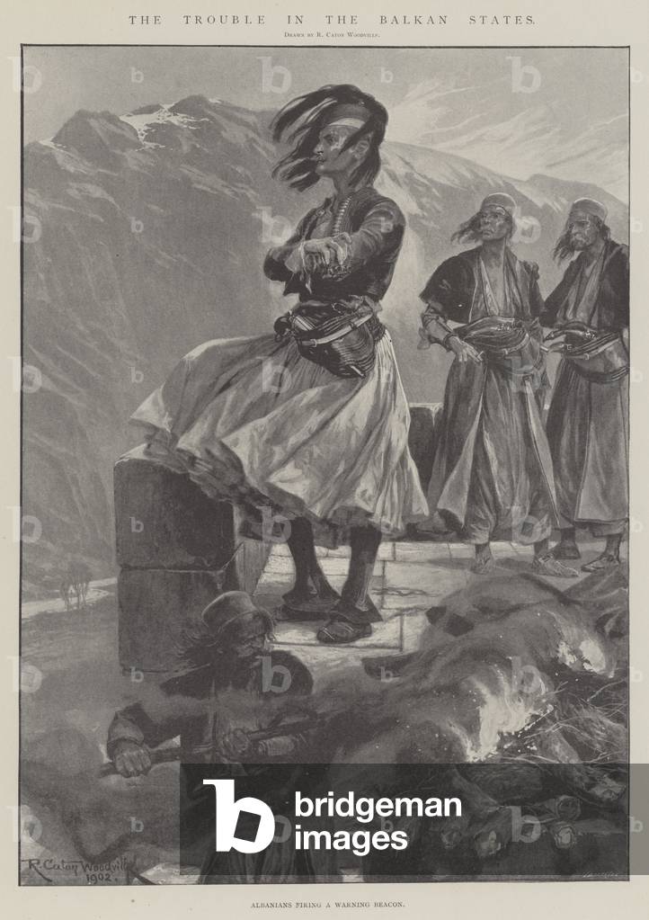 The Trouble in the Balkan States (litho)
