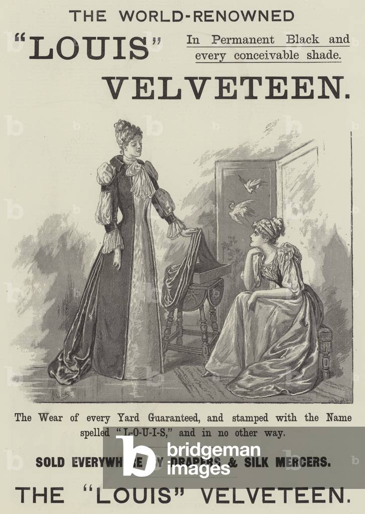 Advertisement, Louis Velveteen (engraving)
